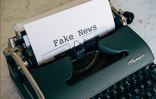 Fake News on a typewriter