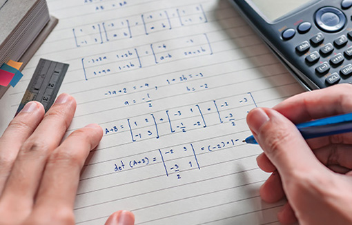 Matrices written on paper
