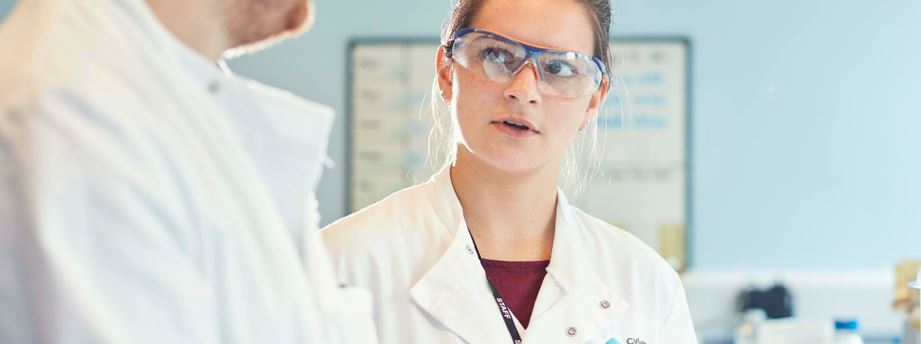 Student with goggles