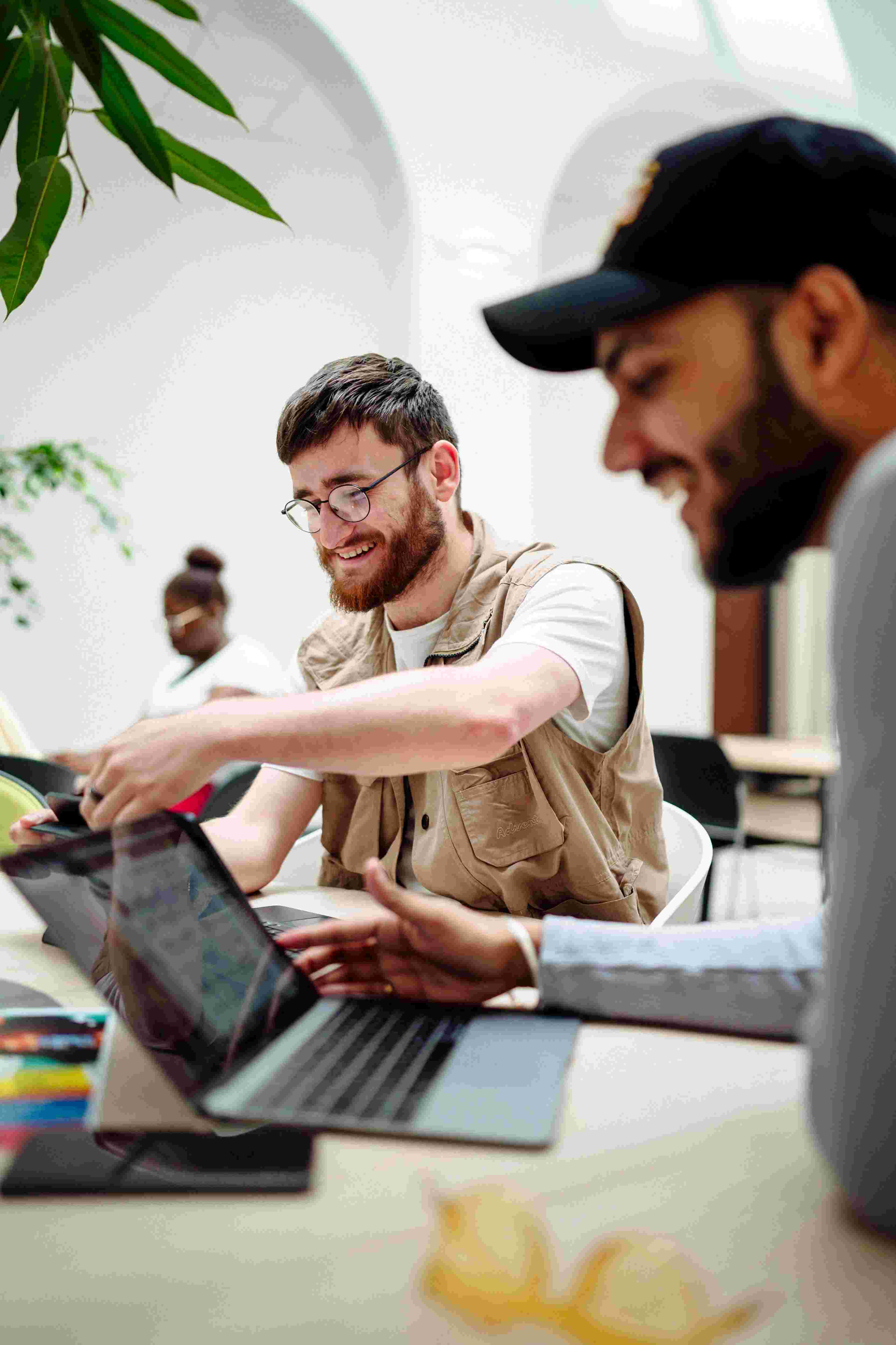 Close up of a girl working on a laptop