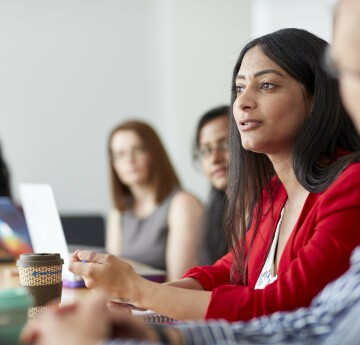 Students in a meeting