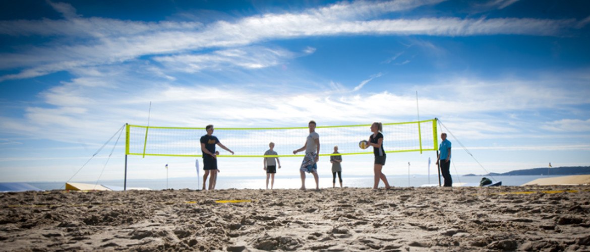 Students on beach