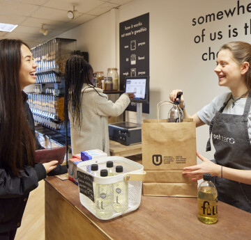 Student working in retail