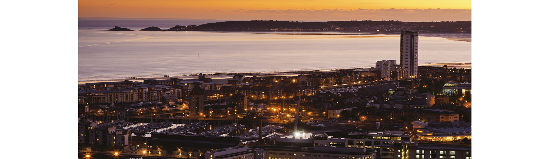 Areal View of Swansea Bay