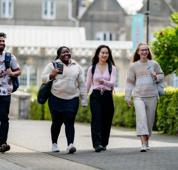 Students walking