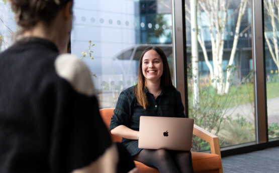 Student on laptop