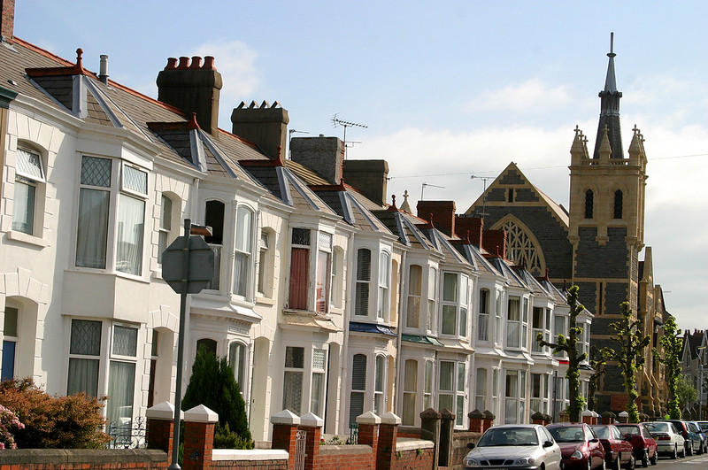 Photograph of private-sector student housing in Swansea