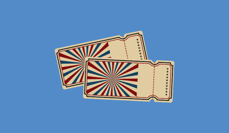 Vintage movie tickets